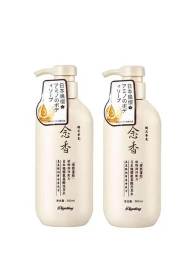 دايتينج قطعتين شامبو ساكورا الياباني الأصلي لنمو الشعر ومنع تساقطه وإزالة القشرة 300 مل - Image 1